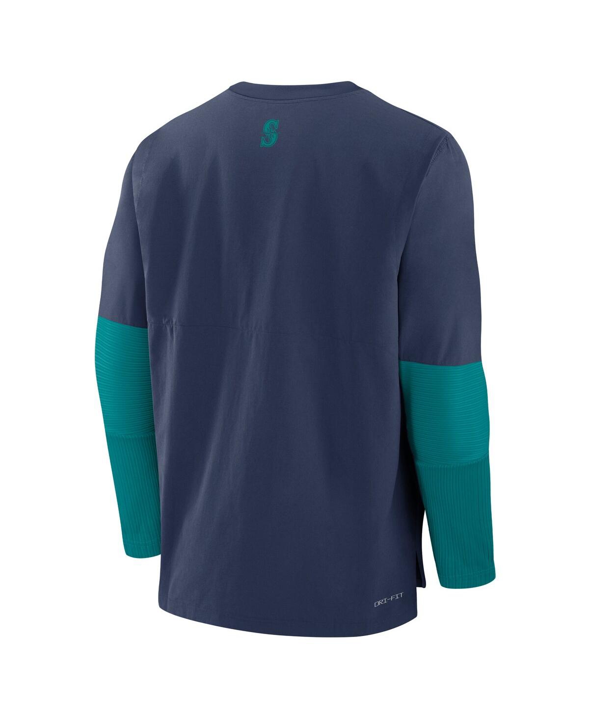 Nike Seattle Mariners Authentic Collection Player  Men's Dri-fit Mlb Pullover Sweatshirt In Blue