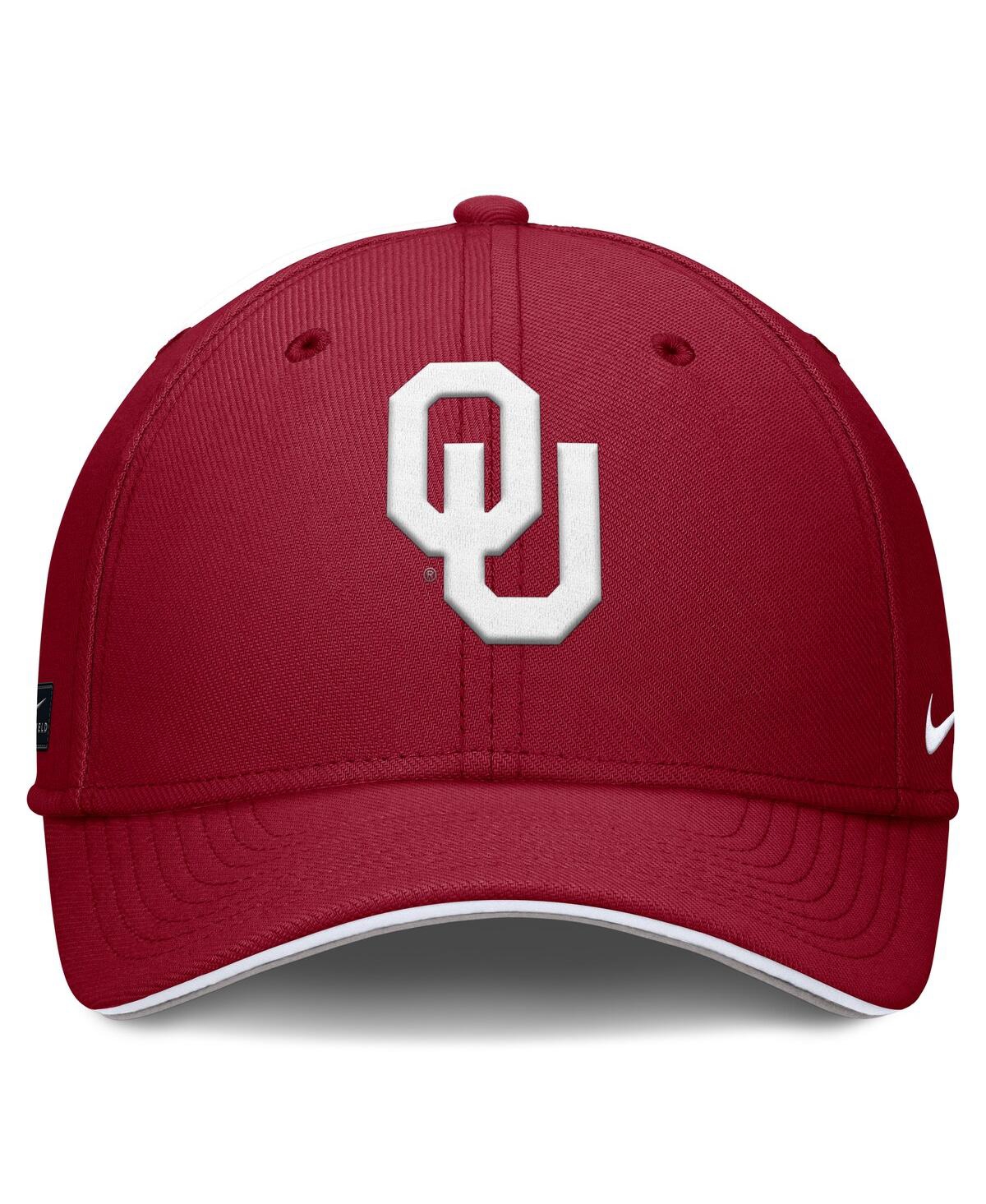 Nike Men's Crimson Oklahoma Sooners 2025 Dugout Coaches Rise Swoosh Performance Flex Hat