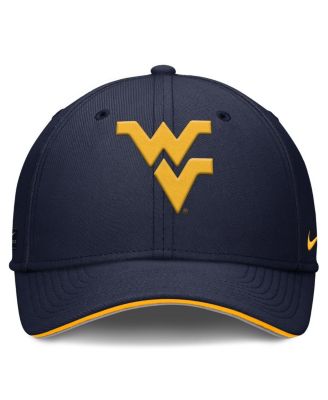 Men's Navy West Virginia Mountaineers 2025 Dugout Coaches Rise Swoosh Performance Flex Hat