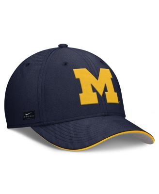 Men's Navy Michigan Wolverines 2025 Dugout Coaches Rise Swoosh Performance Flex Hat