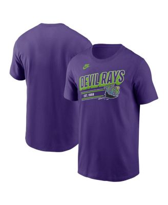 Nike - Men's Purple Tampa Bay Rays Cooperstown Collection Retro T-shirt