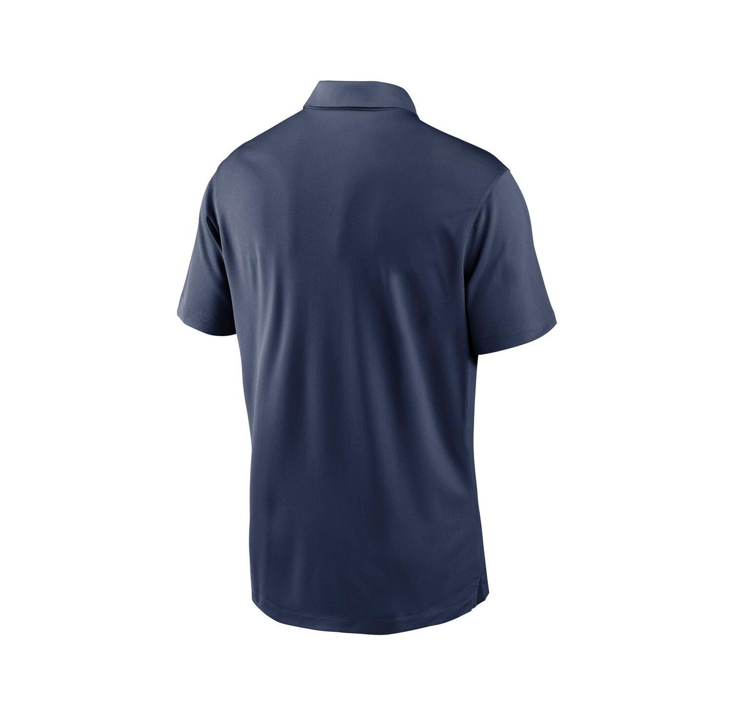 Men's White/Navy Atlanta Braves Vapor Striped Performance Polo Shirt