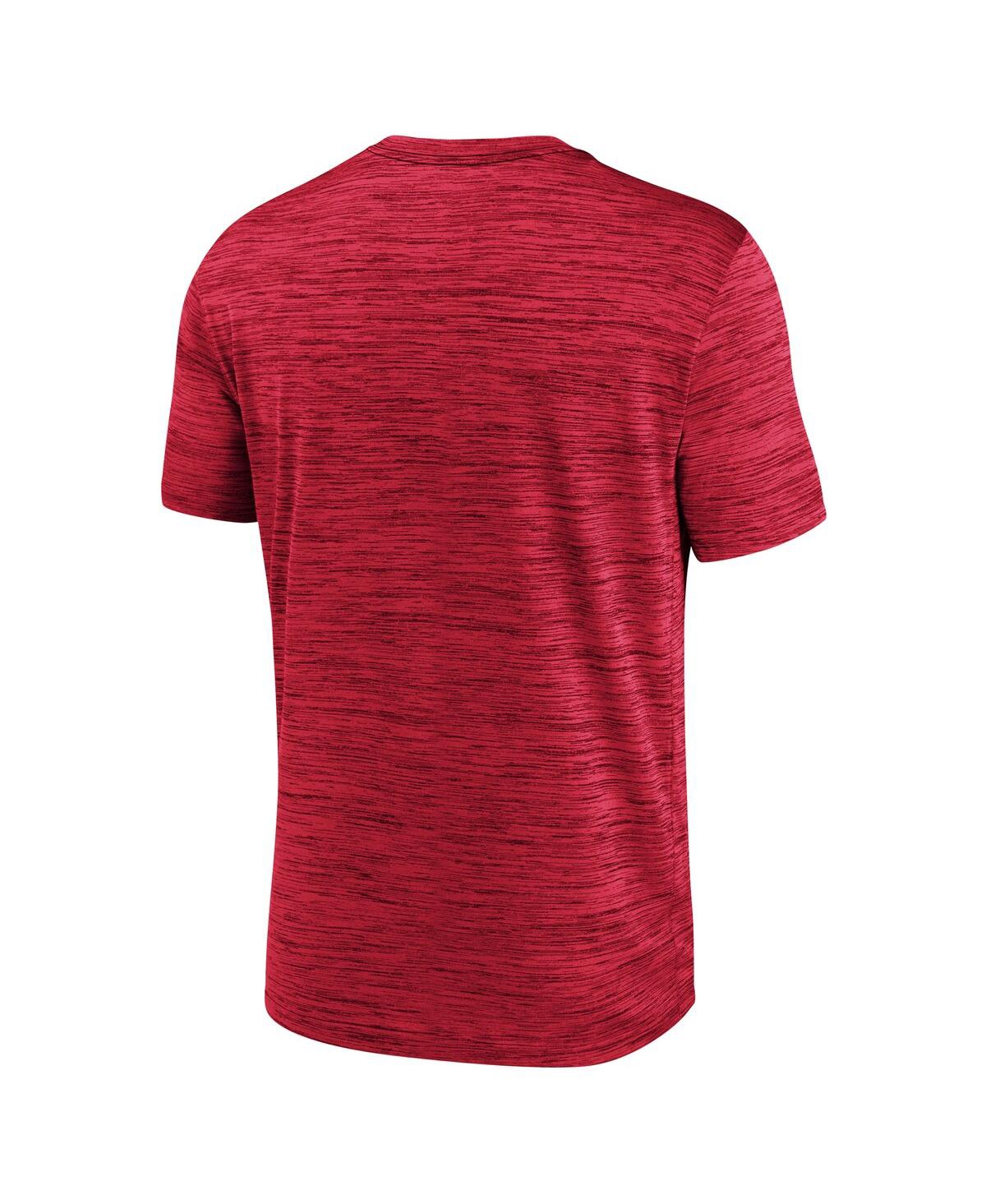 Nike Scarlet Ohio State Buckeyes Velocity Baseball Wordmark Stack Performance T-shirt In Red
