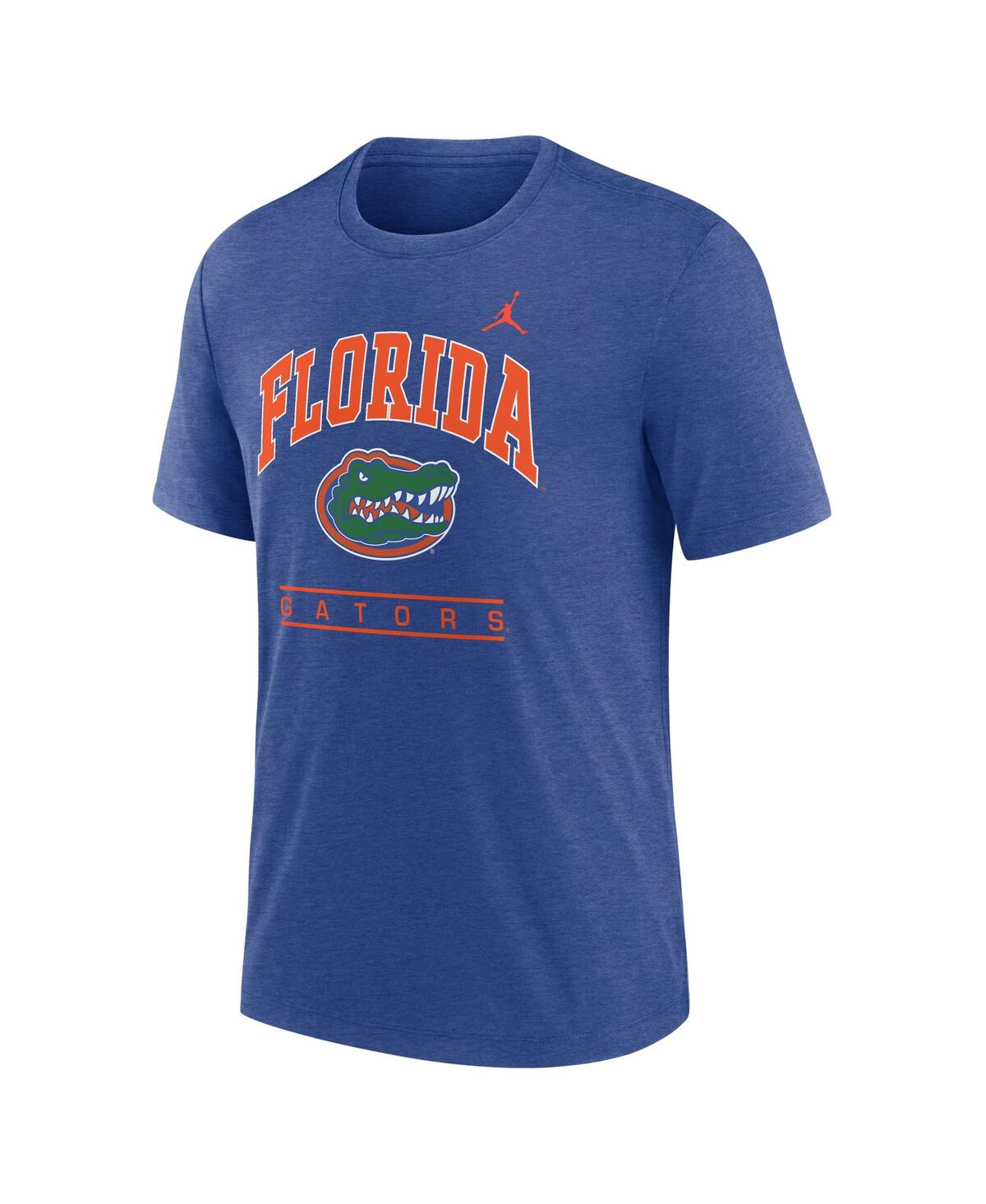 Jordan Men's Royal Florida Gators Arch Over Logo Tri-blend T-shirt In Royal