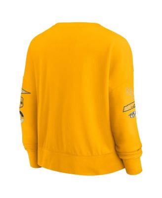 Women's Gold Nashville Predators Go Team Pullover Sweatshirt