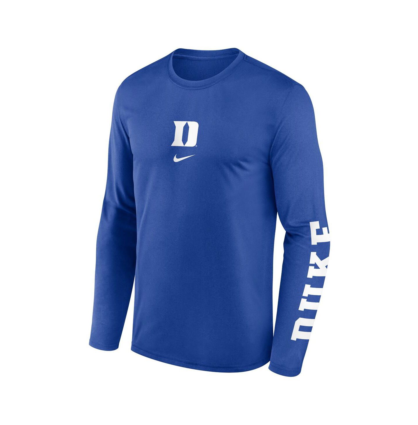 Мужская футболка Nike Royal Duke Blue Devils Prime TimeCenter Lockup Two-Hit Legend Long Sleeve — фото 3