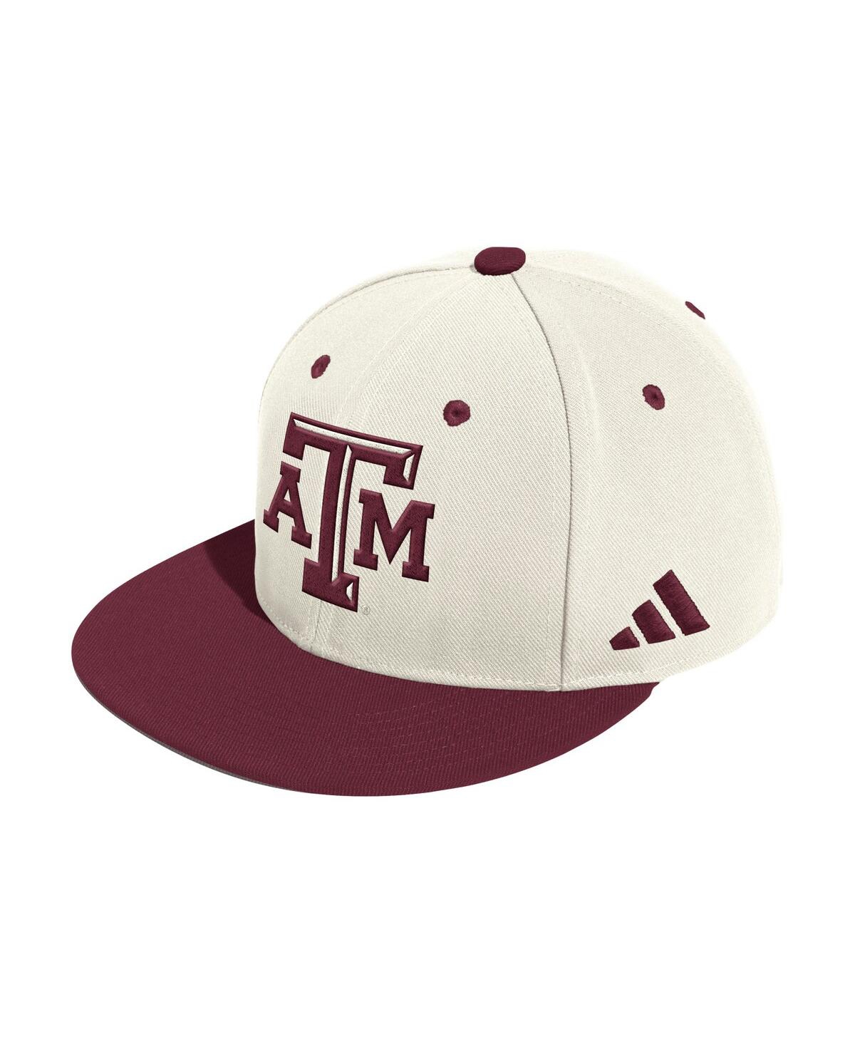 ADIDAS ORIGINALS MEN'S CREAM TEXAS A&M AGGIES ON-FIELD FITTED BASEBALL HAT 