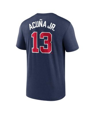 Men's Ronald Acu&ntilde;a Jr. Navy Atlanta Braves Legend Name and Number Home T-Shirt