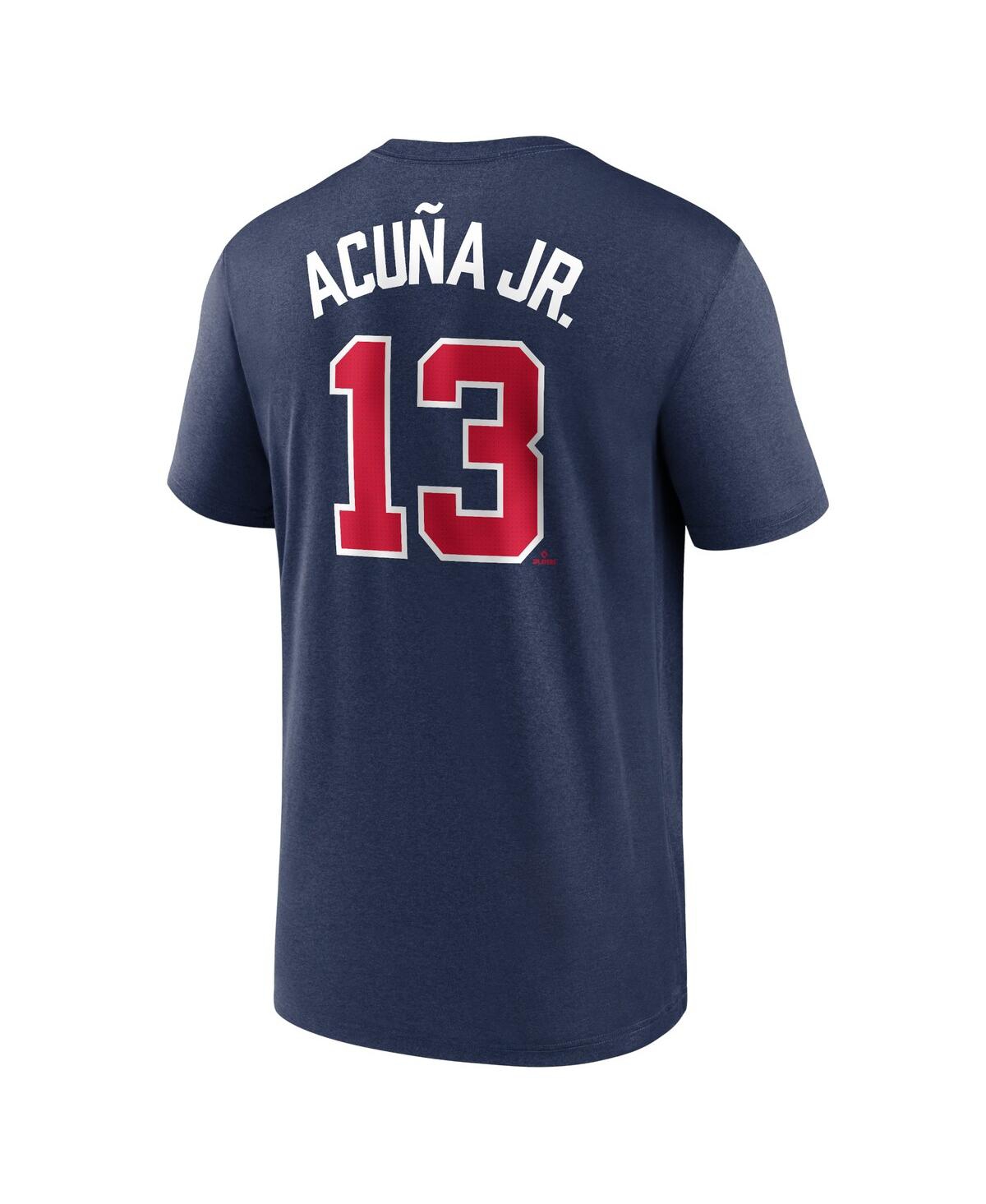 Nike Men's Ronald Acuna Jr. Navy Atlanta Braves Legend Name And Number Home T-shirt In Blue