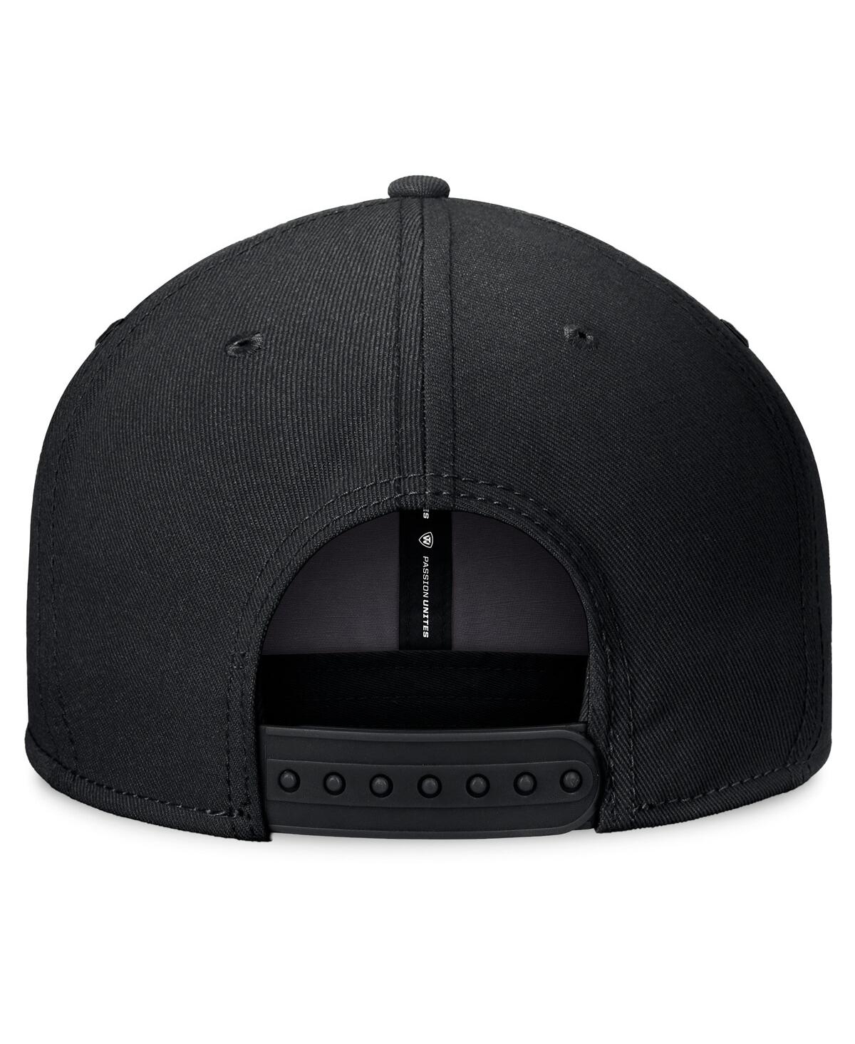 Top Of The World Men's Black Wake Forest Demon Deacons Fundamental Snapback Hat In Black