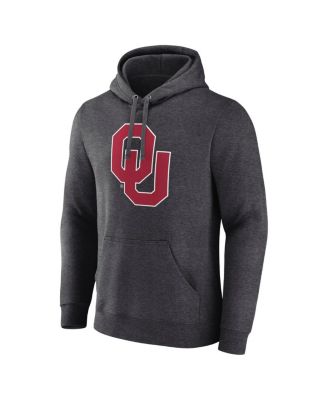 Men's Charcoal Oklahoma Sooners Primary Logo Pullover Hoodie