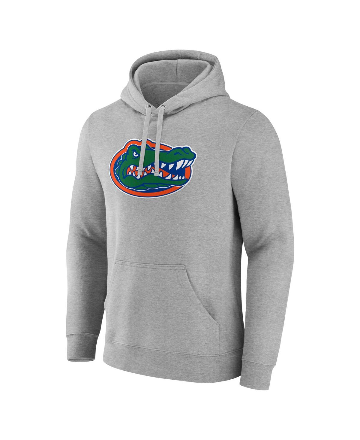 Fanatics Men's Heather Gray Florida Gators Primary Logo Pullover Hoodie In Gray