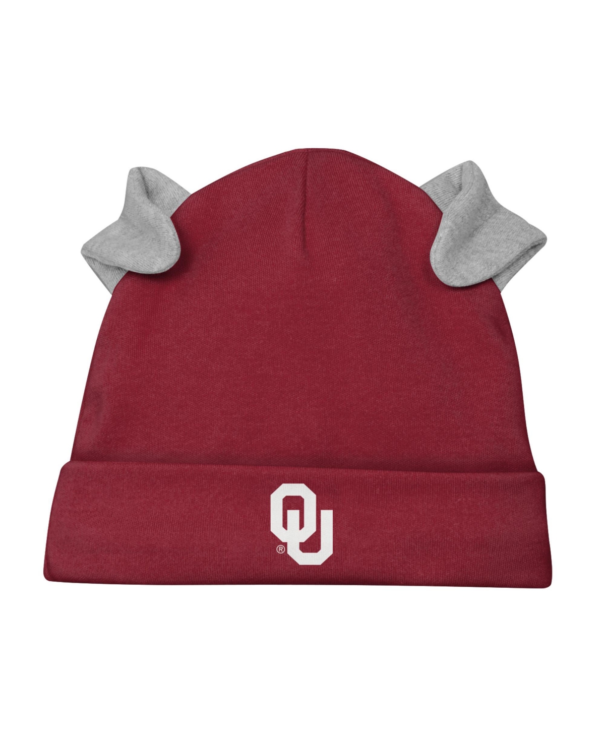 Outerstuff Baby Boys And Girls 3-piece Crimson/white Oklahoma Sooners Dream Team Raglan Long Sleeve Bodysuit, H In Crimson,white