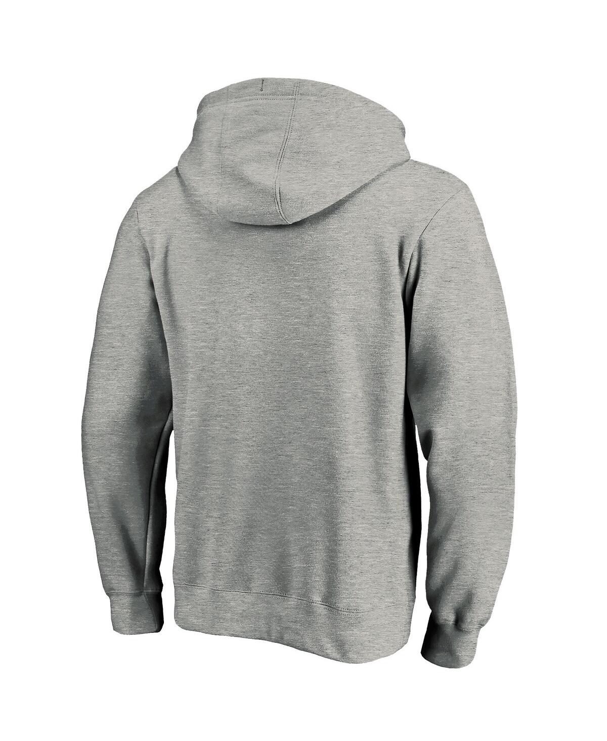 Fanatics Men's Gray Wisconsin Badgers Primary Logo Pullover Hoodie In Gray