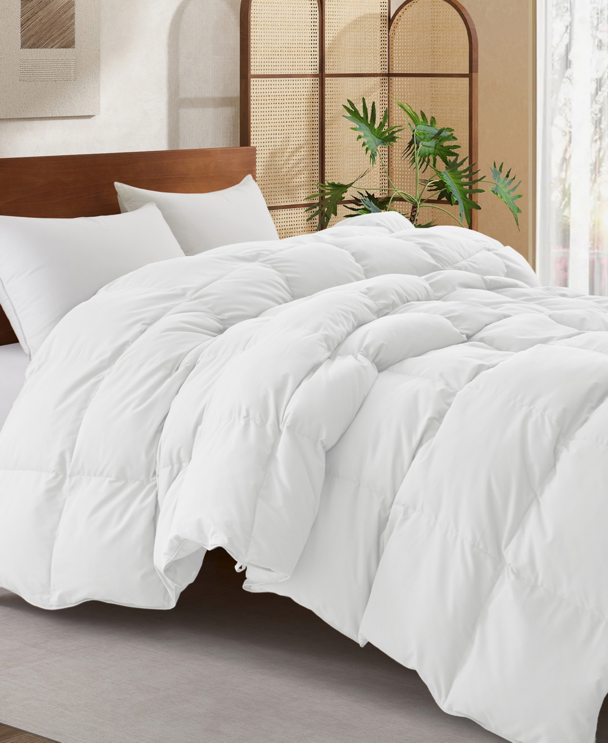 Unikome Ultra Soft Goose Down And Feather Fiber Comforter, California King