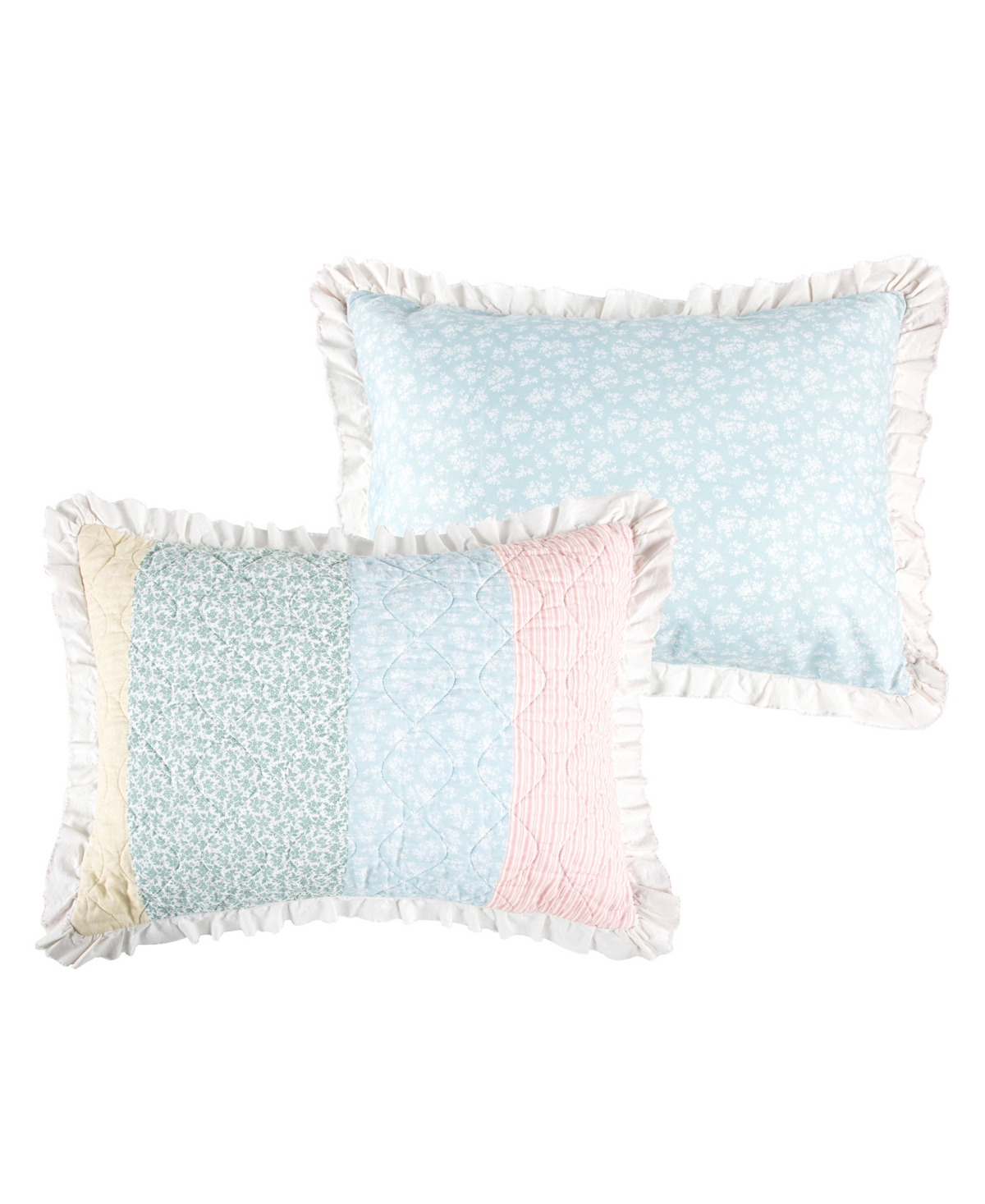 Greenland Home Fashions Ruffled Shabby Chic 3-pc. Quilt Set, King In Pastel