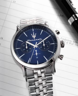 Men's Chronograph Stainless Steel Metal Band Watch, 42mm