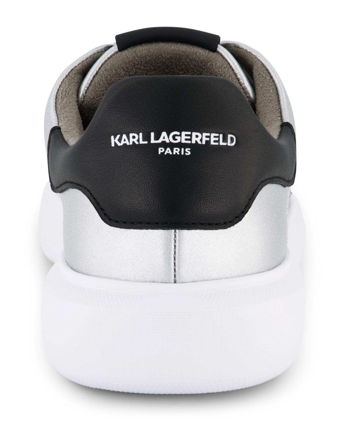Karl Lagerfeld Paris Embroidered Karl Sneaker In Silver