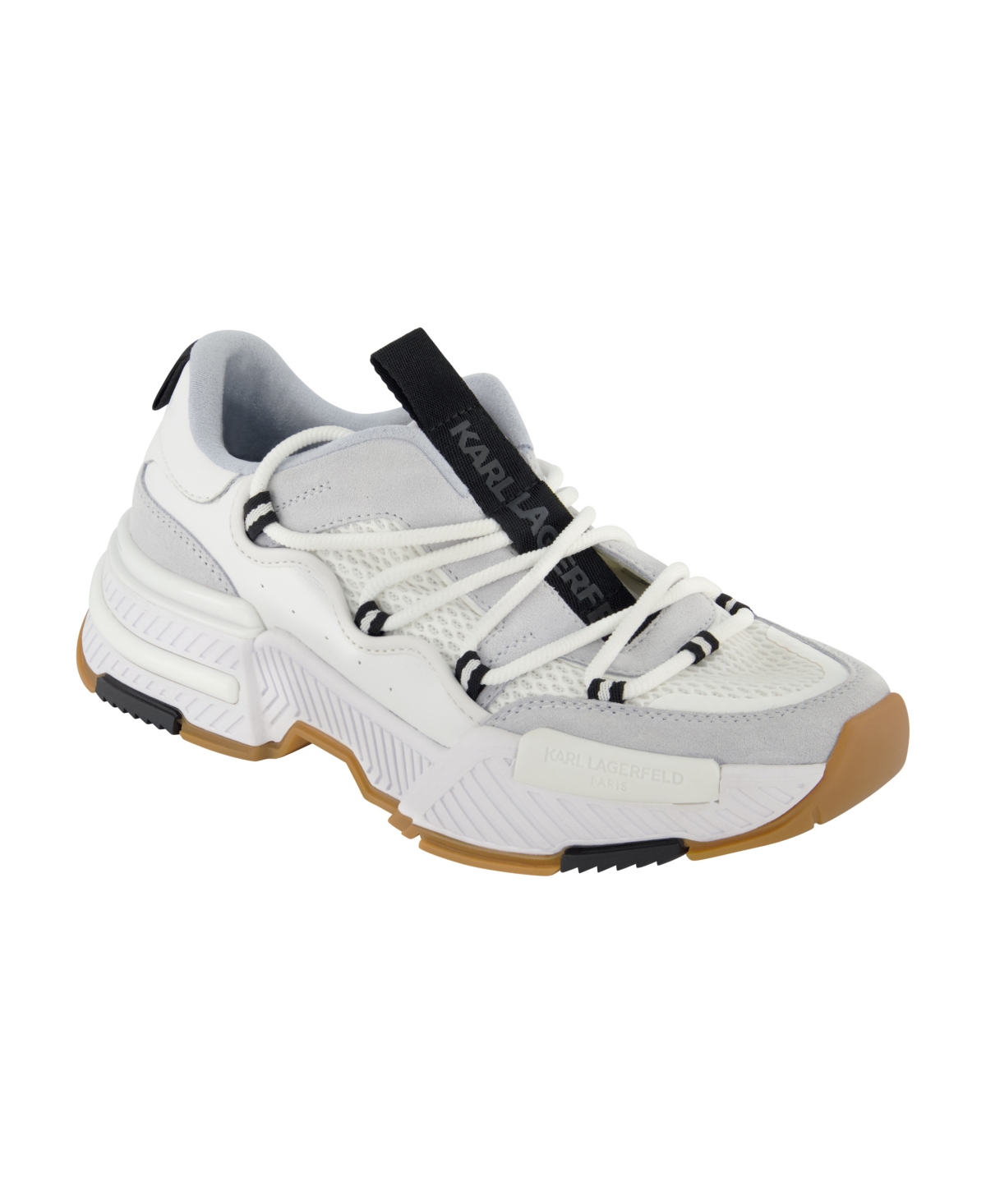 Men's Criss Cross Lace Up Chunky Sole Sneakers - Light gray