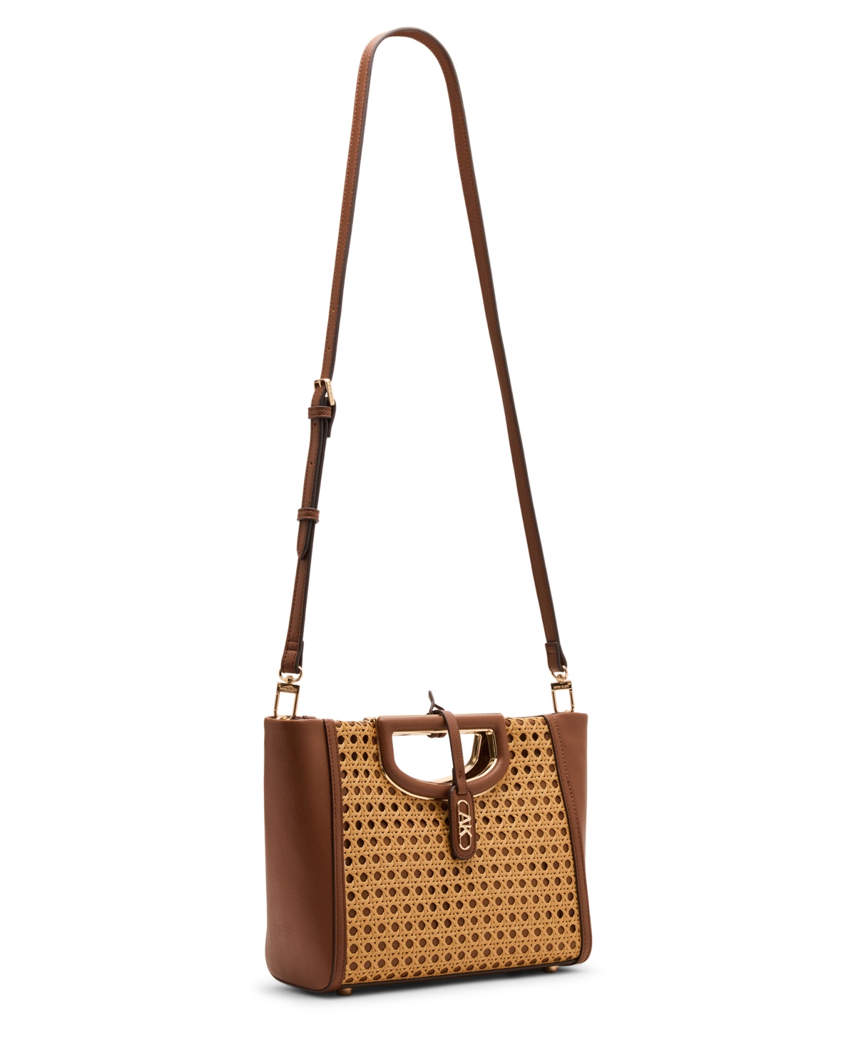 Anne Klein Caning Small Satchel Bag In Brown