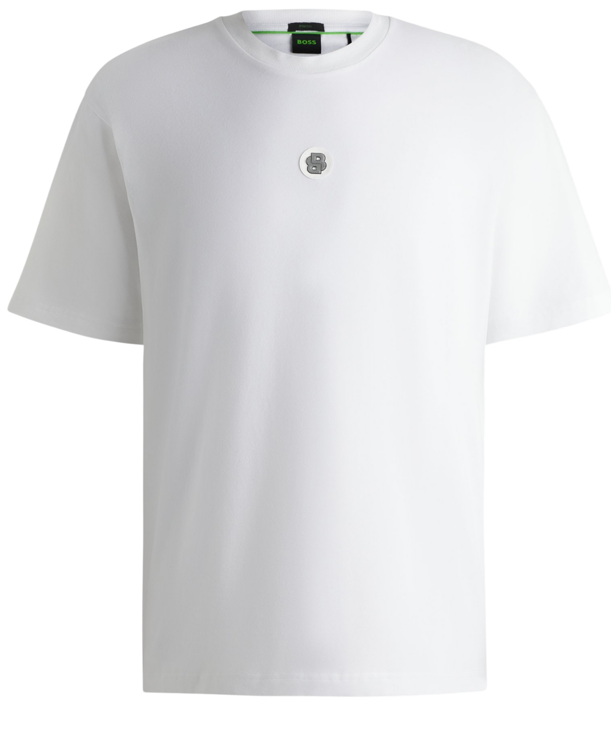 Hugo Boss Stretch-cotton T-shirt With Double B Monogram In White