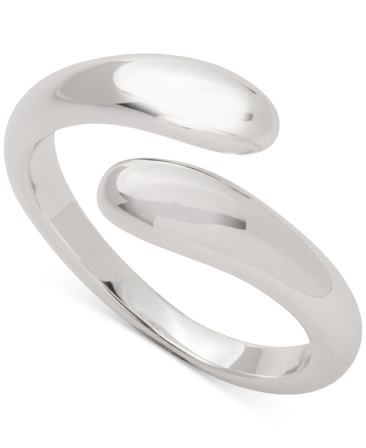 Sculptural Bypass Accent Ring - Silver