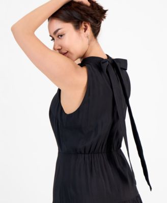 Women's High-Neck Tiered Sleeveless Dress