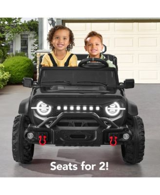 Kids 24V 2-Seater Electric Ride-On Car Truck w/ Parent Control, Bluetooth, LED Lights