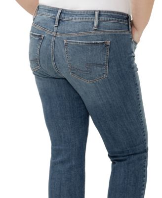 Plus Size Elyse Mid Rise Comfort Fit Ankle Straight Jeans