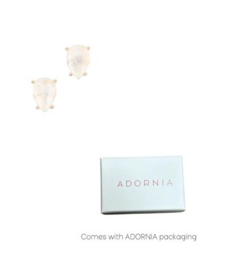 Moonstone Pear Cut Studs 14k gold vermeil