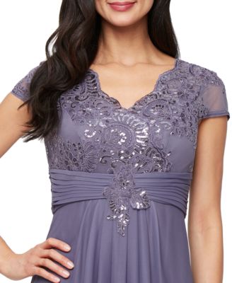 Women's Embellished Short-Sleeve Gown