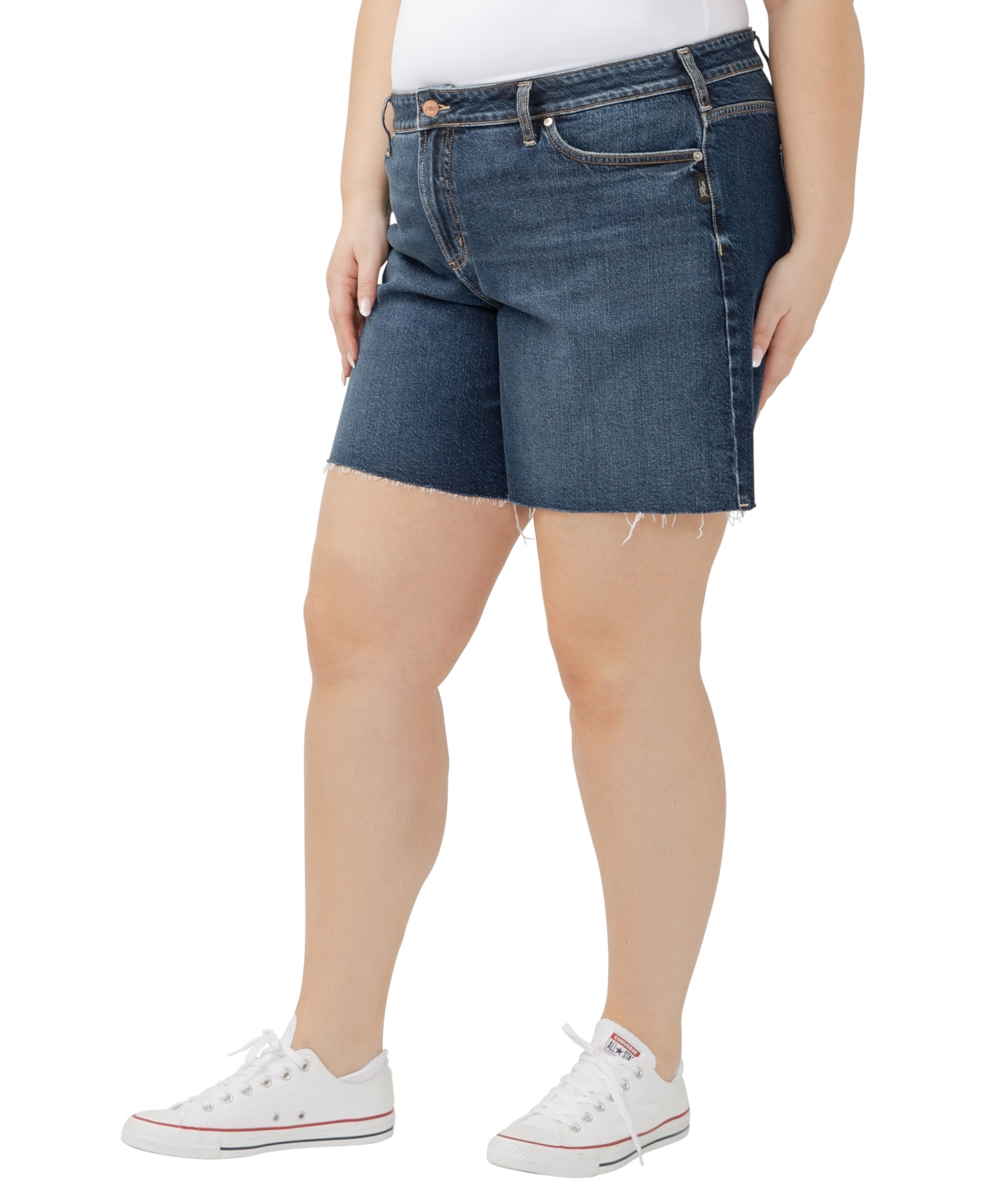 Silver Jeans Co. Plus Size Suki Mid Rise Curvy Fit Shorts