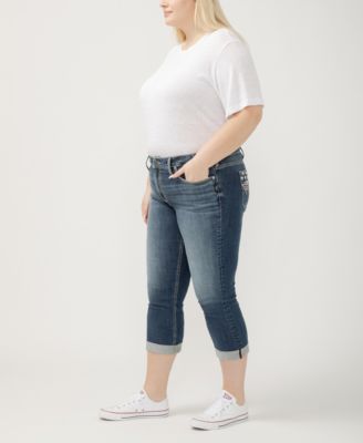 Plus Size Suki Mid Rise Curvy Fit Capri Jeans