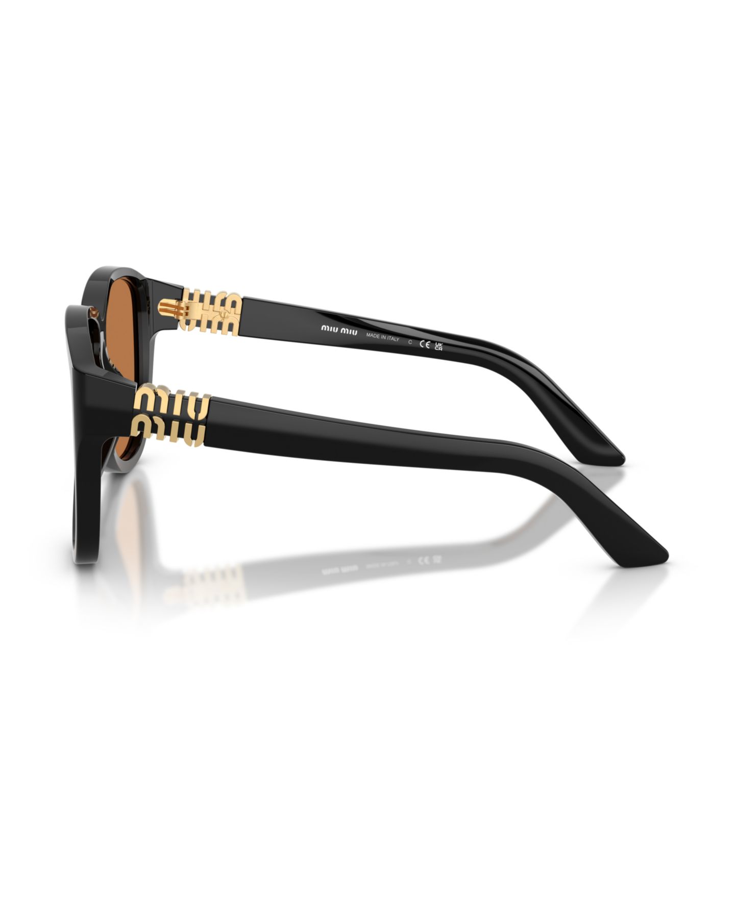 Женские солнцезащитные очки MIU MIU Large Sunglasses, MU A08S, цвет: Чёрный — фото 4