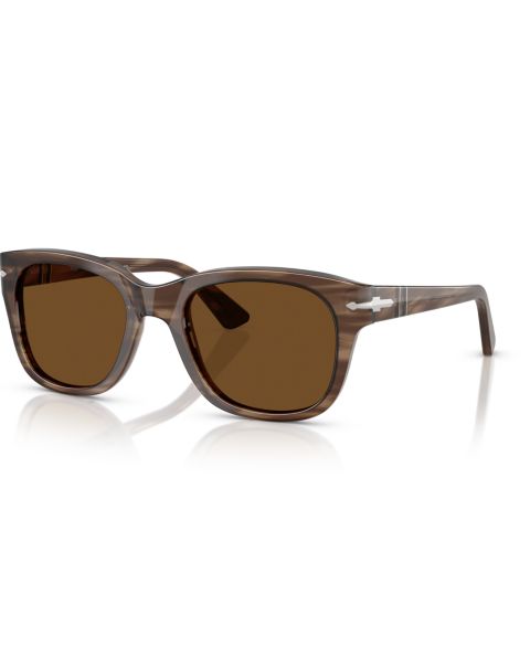 Солнцезащитные очки Persol Unisex Polarized Sunglasses, PO3372S, цвет: Полосатый коричневый