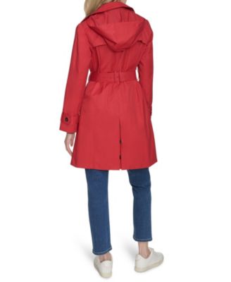 Women's 36 1/2” D/B Trench Coat With Removable Hood