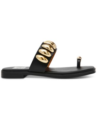 Women's Moon Embellished Thong Slide Flat Sandals