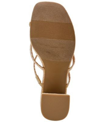 Lumena Strappy Slide Block-Heel Sandals