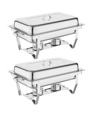 2 Pack 8QT Chafing Dish Buffet Set with Water Pan Stainless Steel Food Warmers for Parties Buffet
