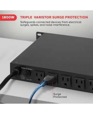 19" Rack Mount 1800 Watt Power Conditioner with 8 Outlets