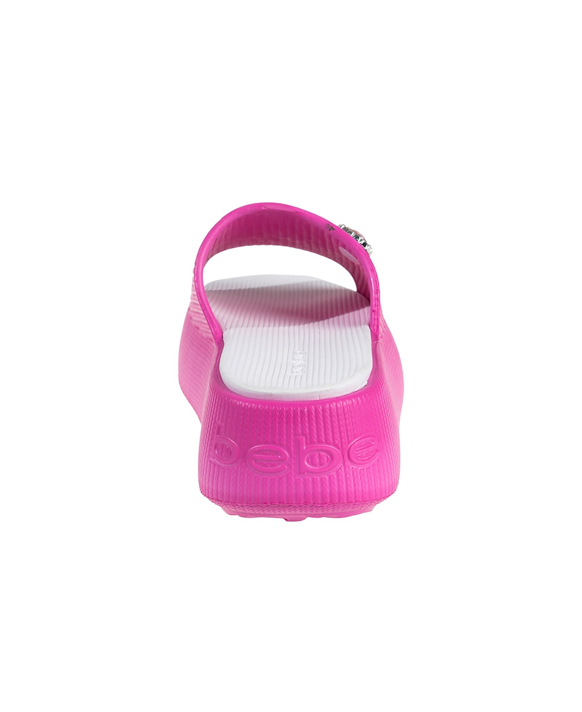 Bebe Little And Big Girls Trendy And Comfortable Summer Platform Slides In Fuchsia