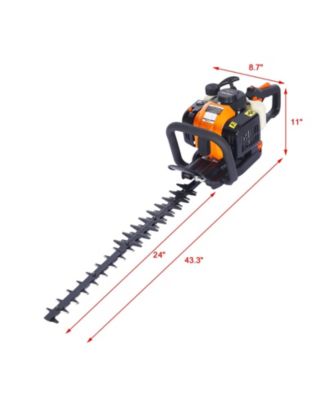  double sided blade 24", recoil gasoline trim blade 26cc 2 cycle gas powered hedge trimmer
