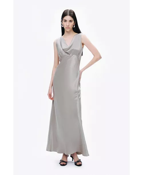 women's cowl neck maxi dress