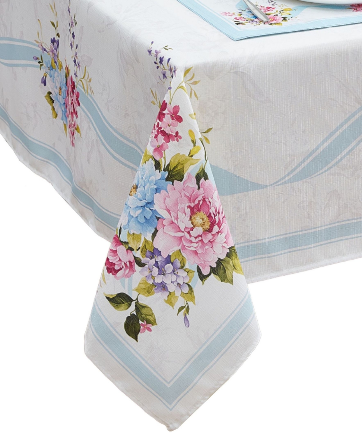 Elrene Rose Cottage Engineered Tablecloth, 60" X 84" In Multi