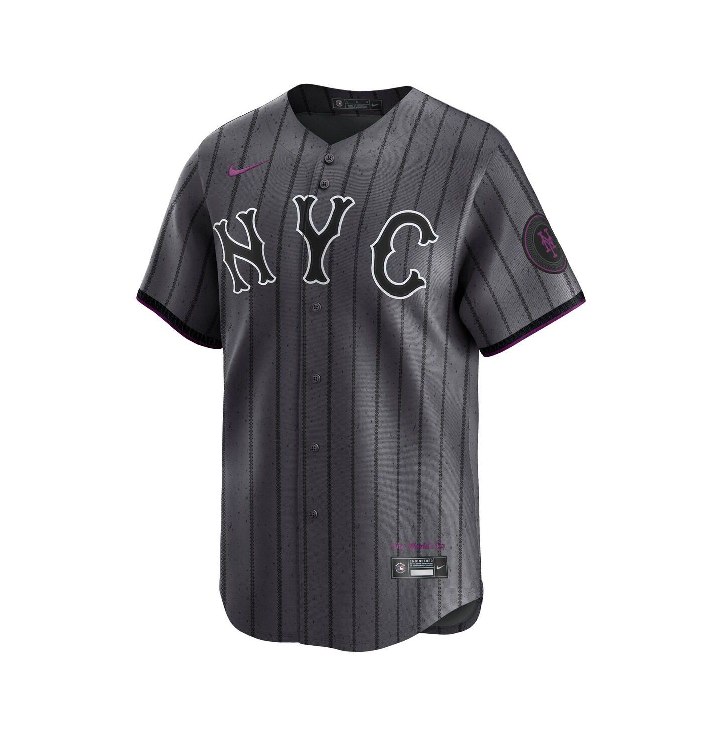 Мужской топ Nike Francisco Lindor Gray New York Mets City Connect Limited Player Jersey — фото 3