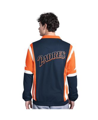 Men's Brown/Gold San Diego Padres Contender Tricot Full-Zip Track Jacket
