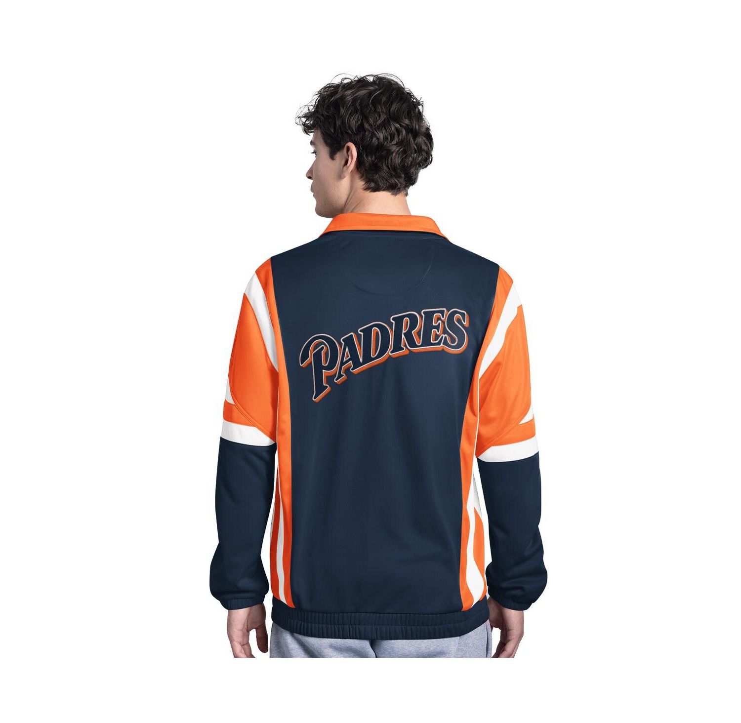 Men's Brown/Gold San Diego Padres Contender Tricot Full-Zip Track Jacket