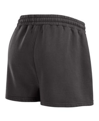 Women's Black Pittsburgh Penguins Washed Fleece Sweatshirt & Shorts Lounge Set