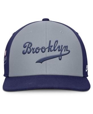 Men's Gray/Royal Brooklyn Dodgers Cooperstown Collection Pro Performance Snapback Hat