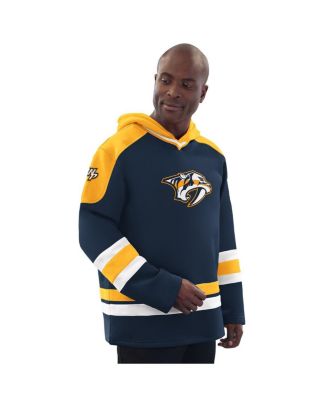 Starter - Men's Navy/Gold Nashville Predators Hockey Pullover Hoodie